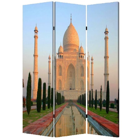 Palacedesigns 1 x 48 x 72 in. Wood Canvas Taj Mahal Screen Multi Color PA3103500